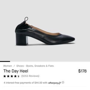 Everlane Day Heel size 8, black leather